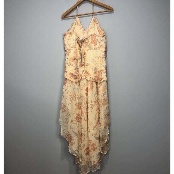 Shona Joy Faye Cross Front Midi Dress in Viscose Blush Size  US 10 - Picture 4 of 8